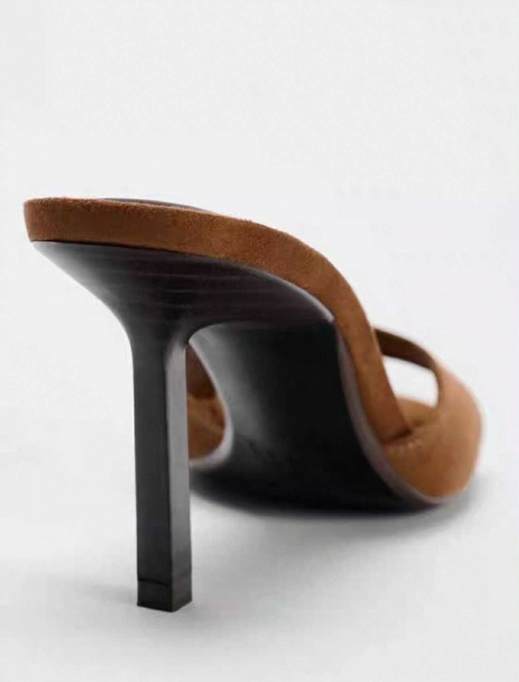Kl Suede High Heel Mules-Chocolate Brown