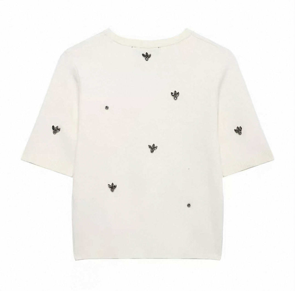 White Embroidered Two-Piece Set