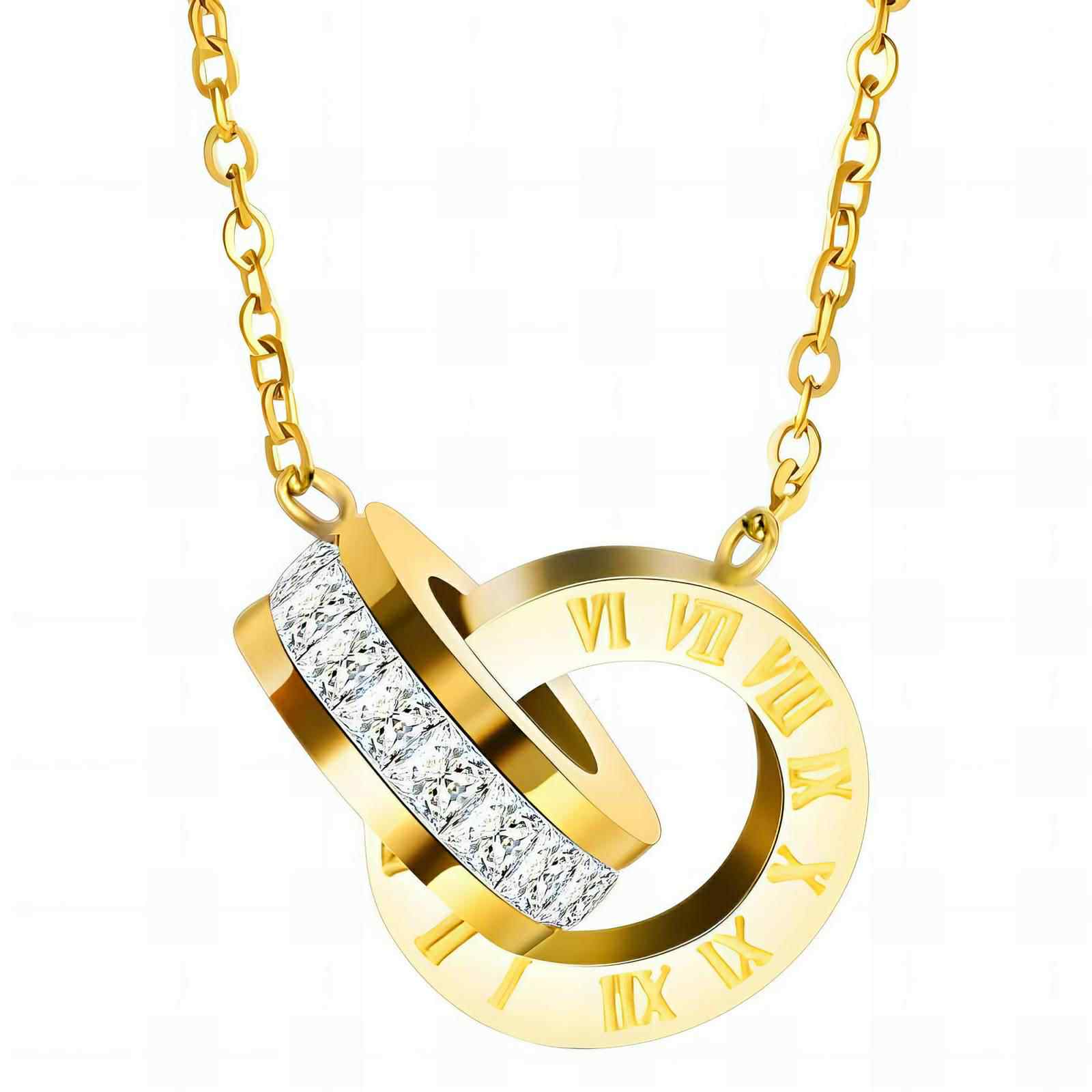 Interlocking Elegance-18k Gold Plated Necklace