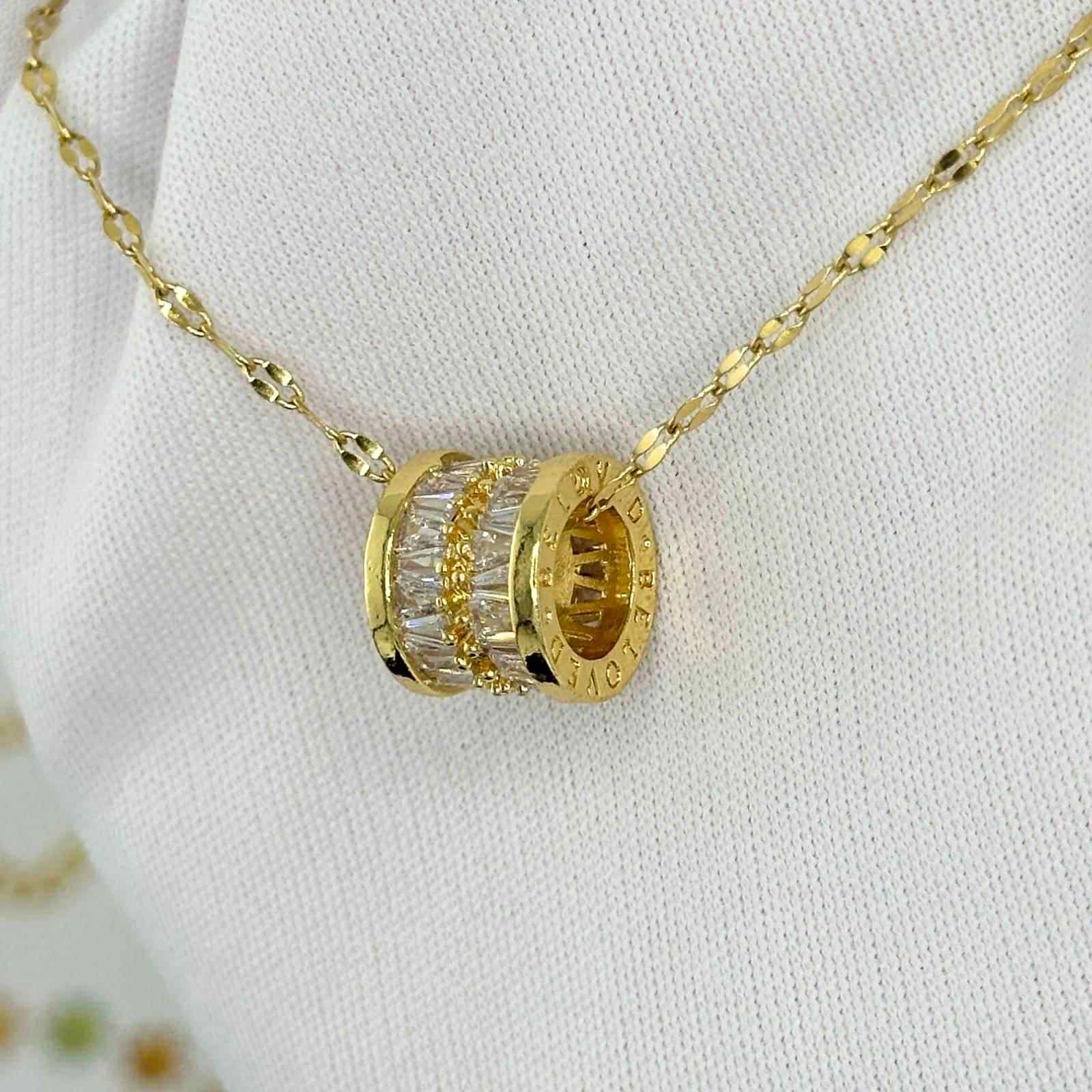 Crystal Barrel Pendant Necklace