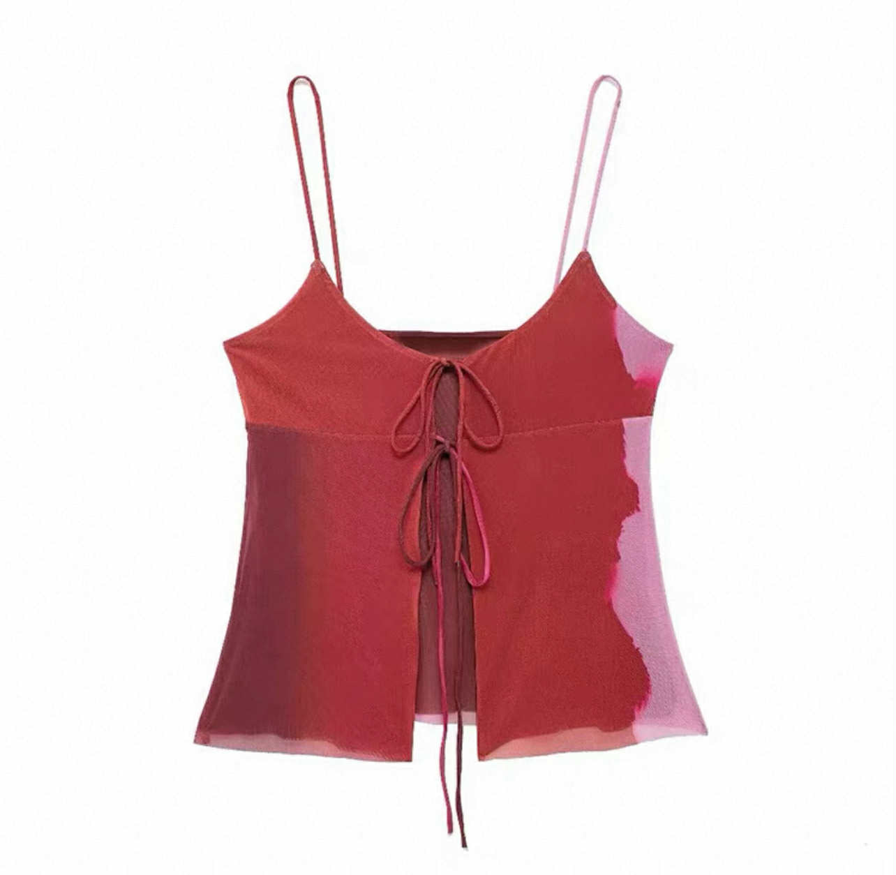 Red & Pink Gradient Two-Piece Set