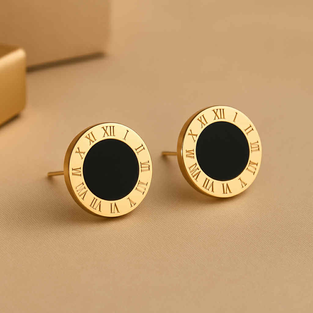 Roman Numeral Stud Earrings