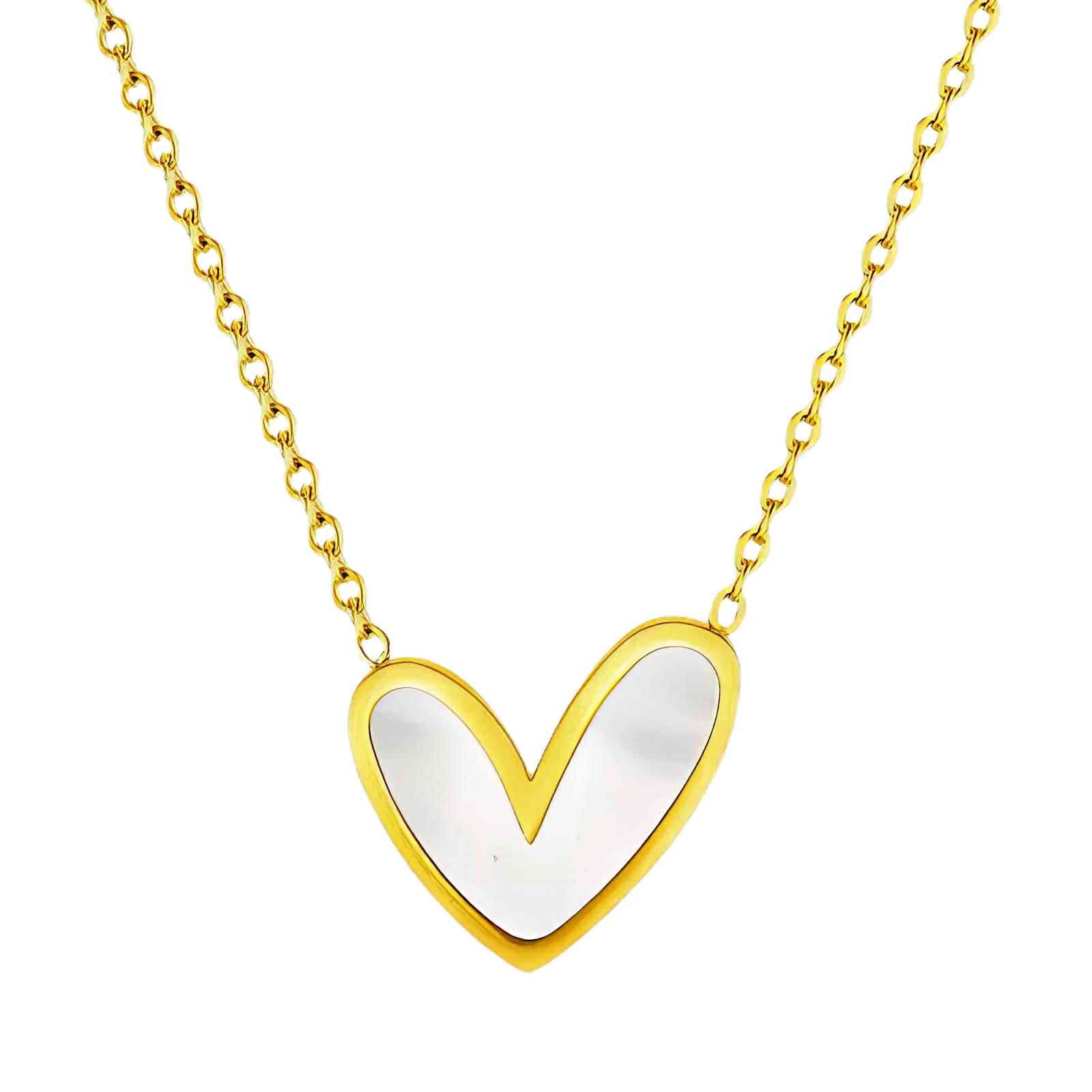 Mirror Heart Pendant Necklace