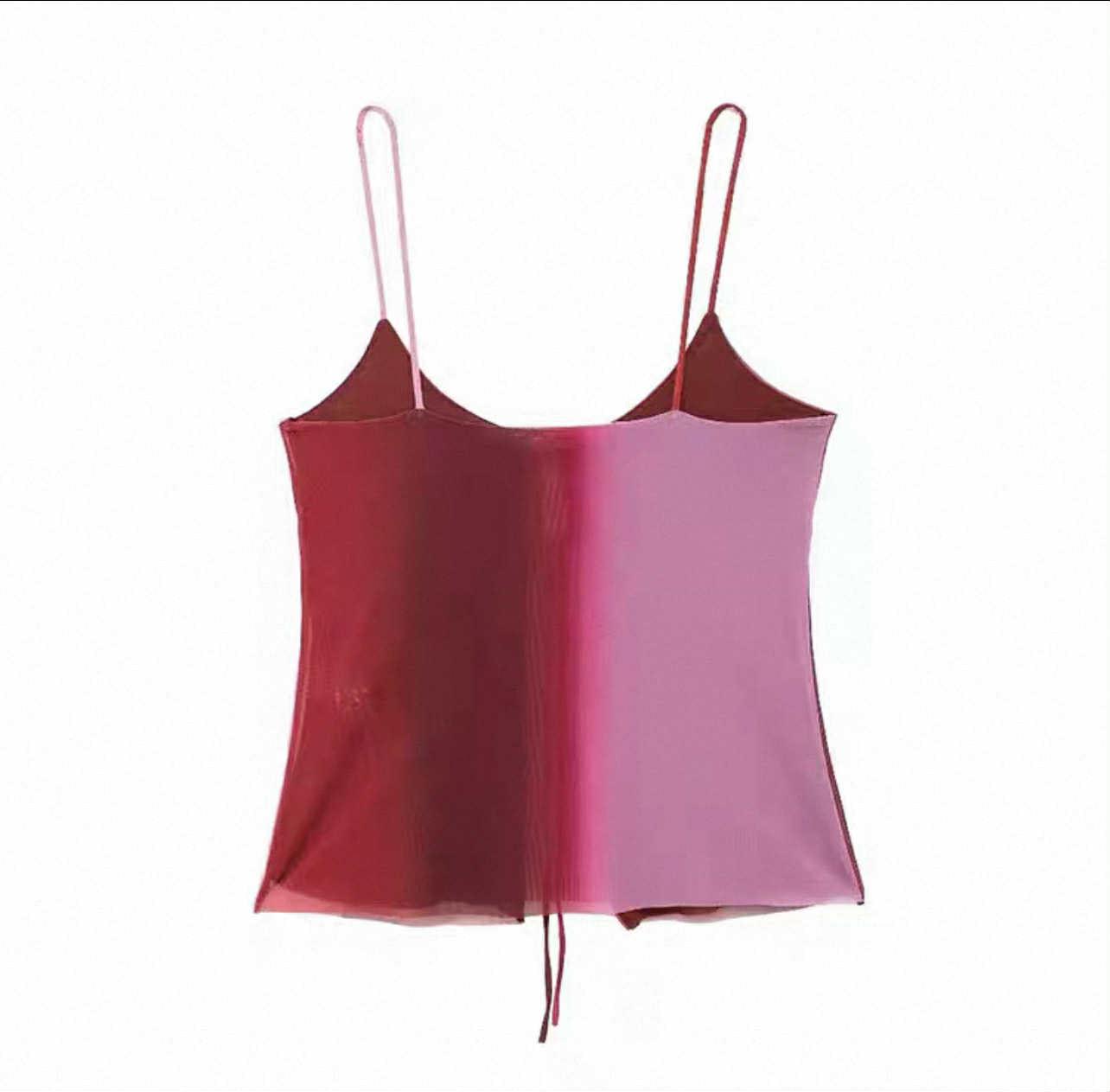 Red & Pink Gradient Two-Piece Set