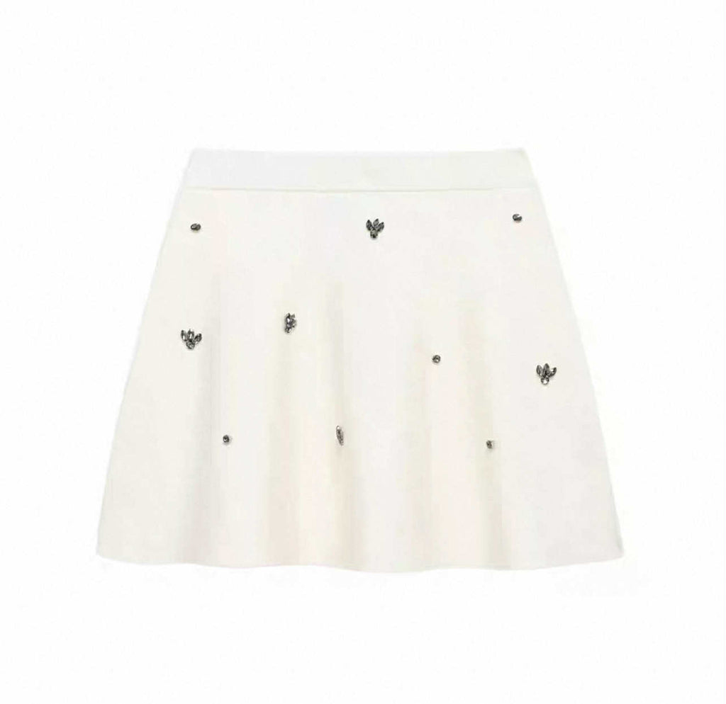 White Embroidered Two-Piece Set