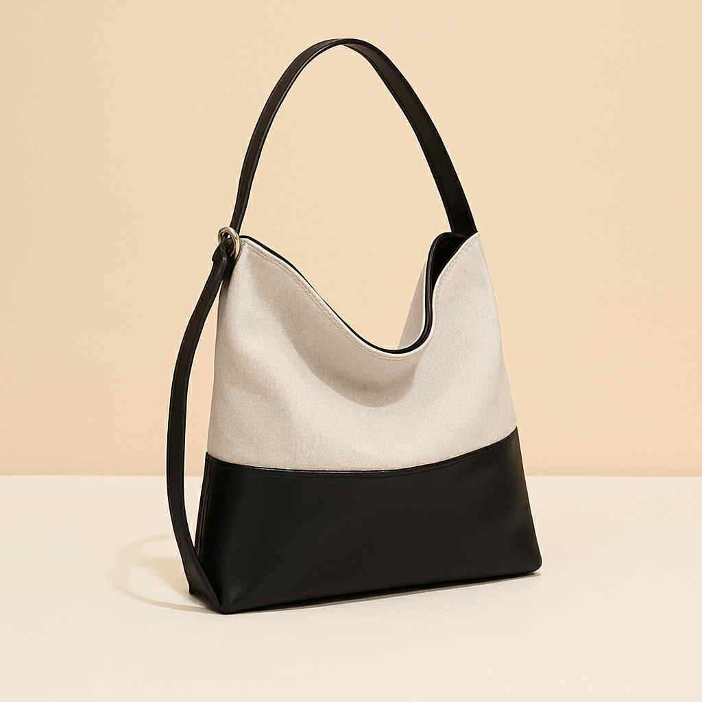 Two-Tone Hobo Bag
