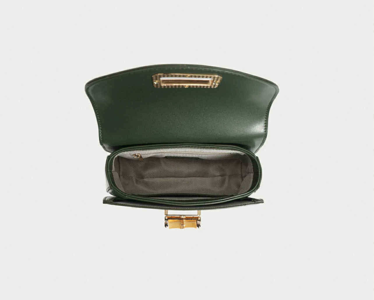 Green Bamboo-Botanical Handle Crossbody