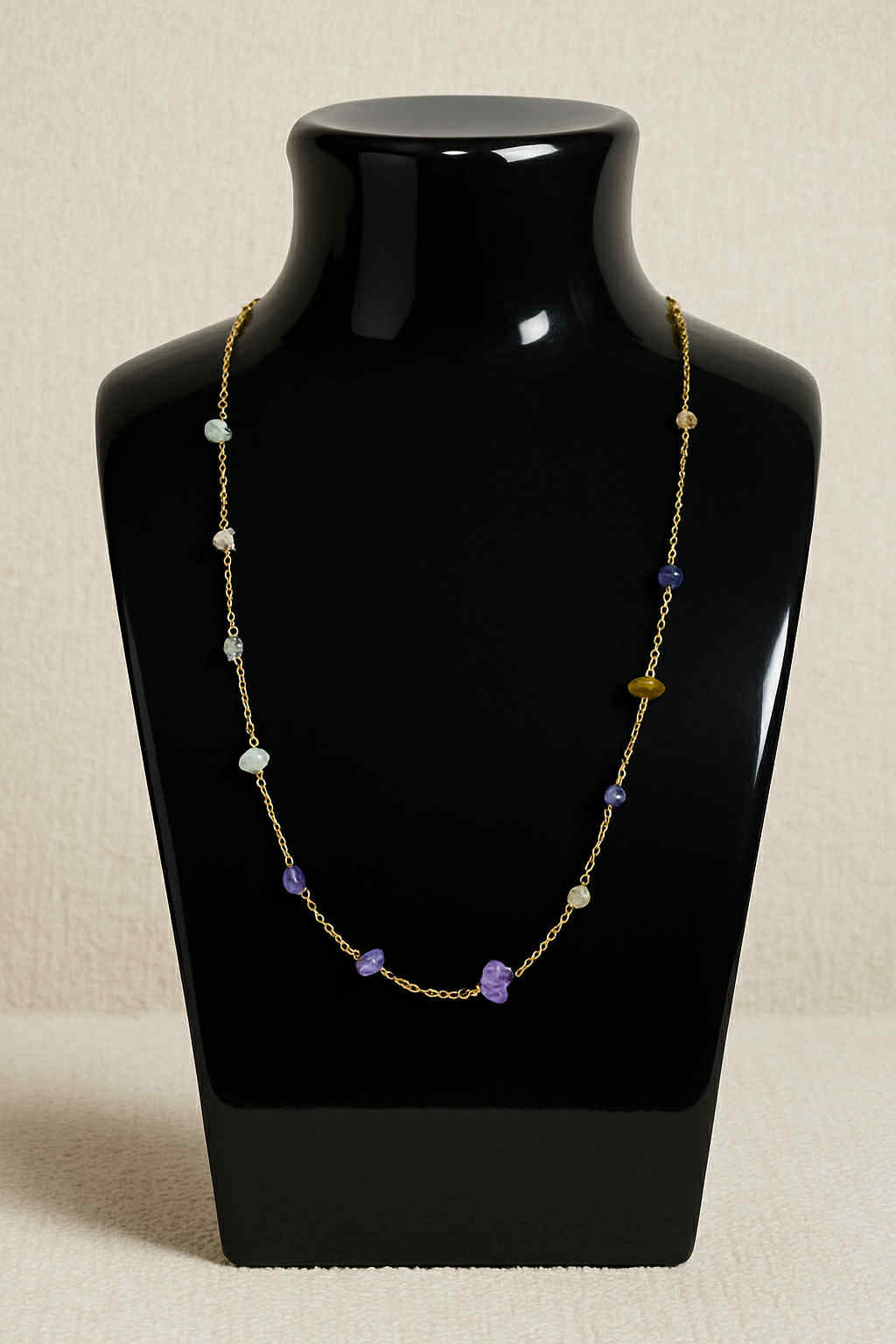 Gemstome Beads Necklace-Multicolor