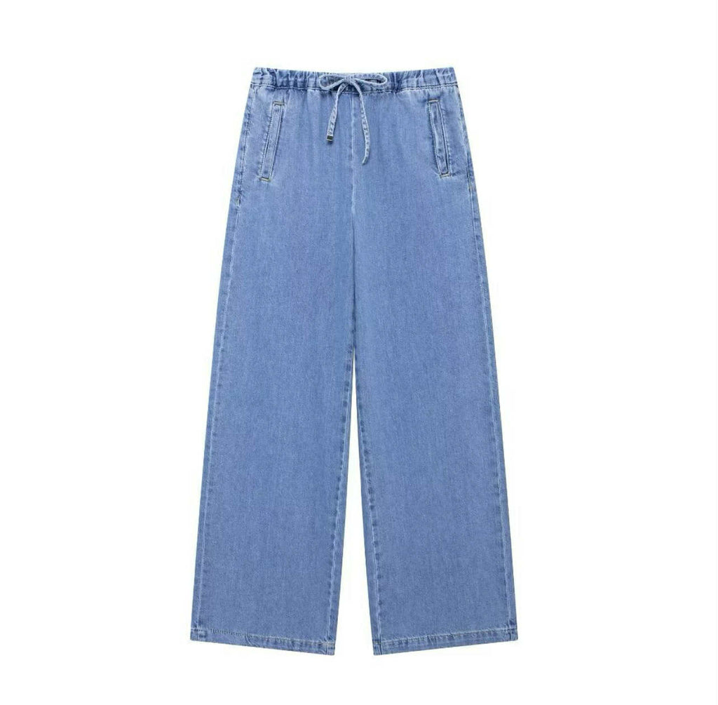 Light Blue Denim Set( top + pant)